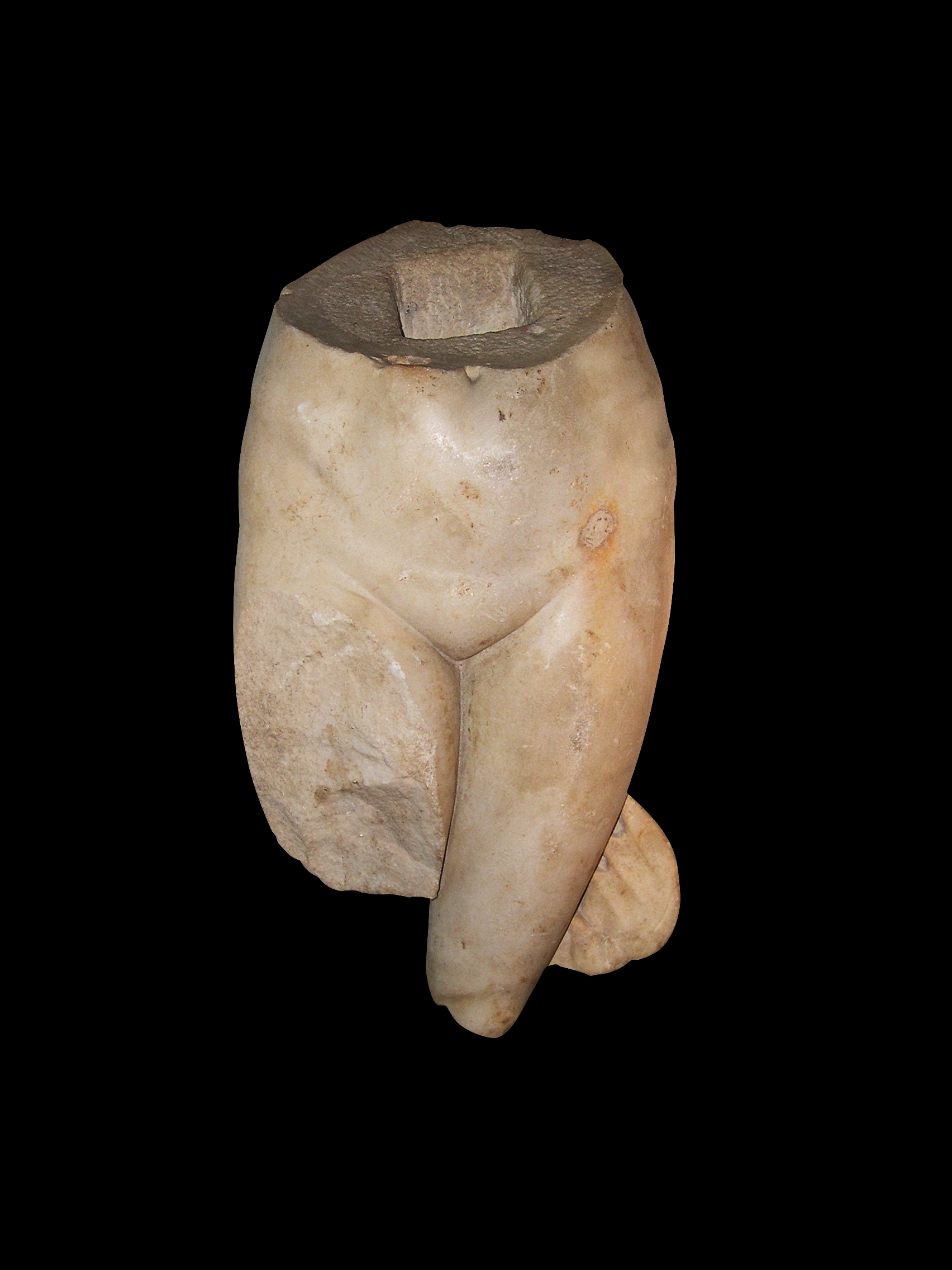 Fragment of a statue of Aphrodite with dolphin